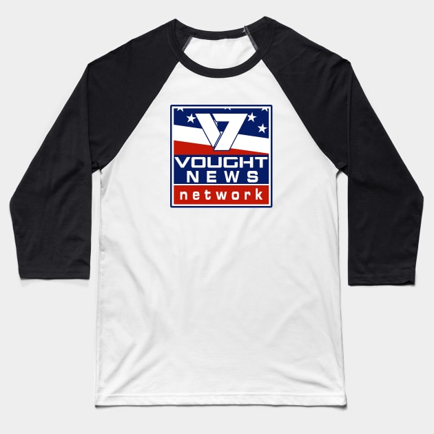 Vought News Network Logo Baseball T-Shirt by Vault Emporium